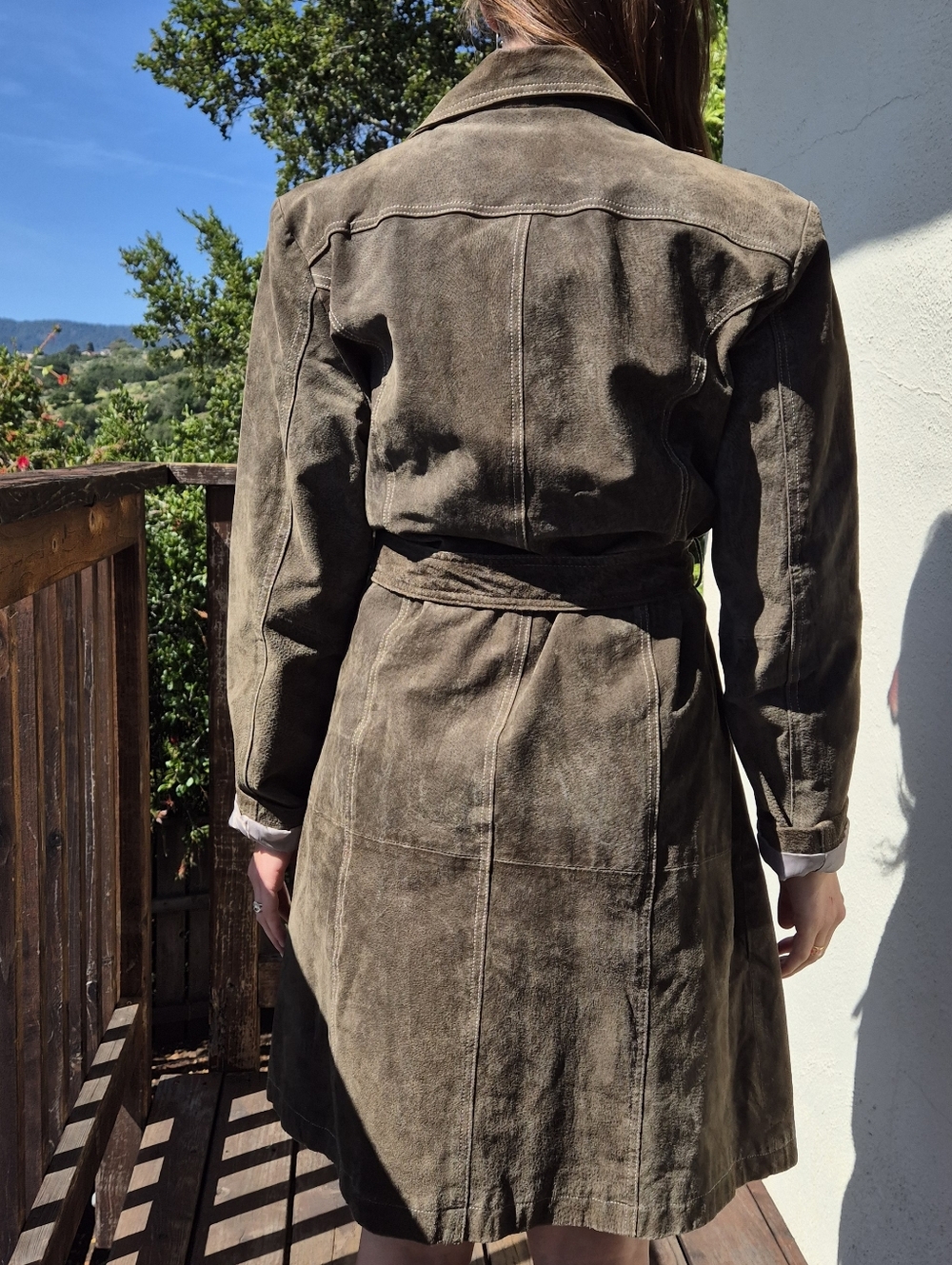 🤎 Wilsons Leather Oversized Leather Trench Coat 🤎 - Picture 3 of 15